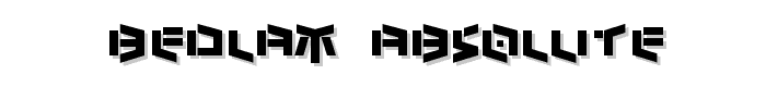 Bedlam absolute font